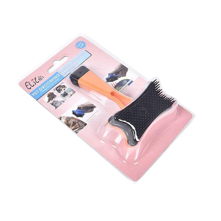 Elite Multi-functional Plastic Grooming Comb Cut Tangles Tool Pet Brushes(Orange)