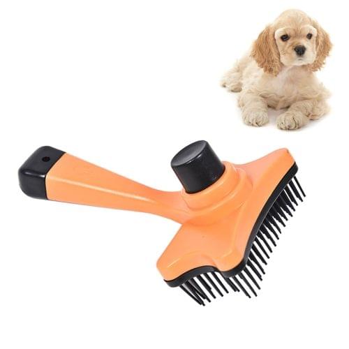 Elite Multi-functional Plastic Grooming Comb Cut Tangles Tool Pet Brushes(Orange)