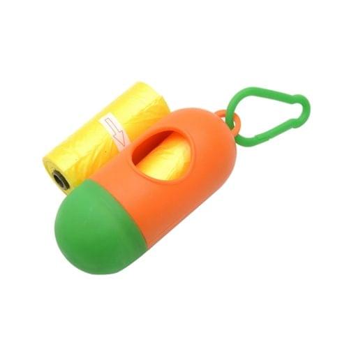 Bullet Shaped Pet Poop Waste Garbage Bag Storage Box with 2 Rolls Garbage Bags (20 PCS Per Roll), Random Color Delivery