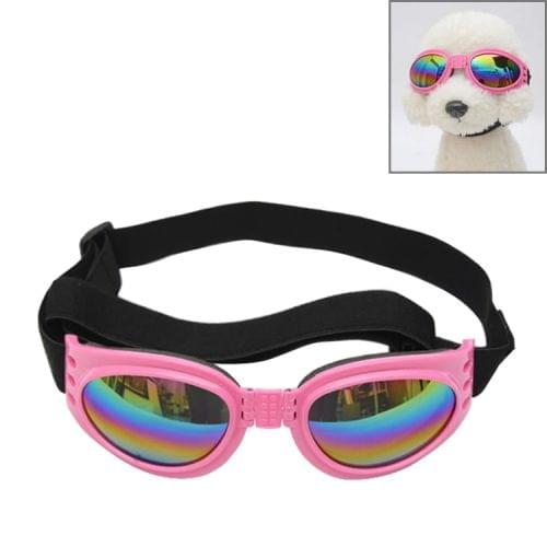 Anti-fog UV400 Dog Foldable Polarized Sunglasses for Dogs with 6Kg Weight or Heavier(Pink)