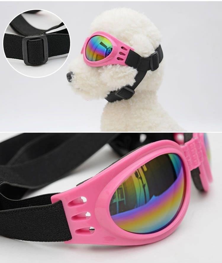 Anti-fog UV400 Dog Foldable Polarized Sunglasses for Dogs with 6Kg Weight or Heavier(Pink)