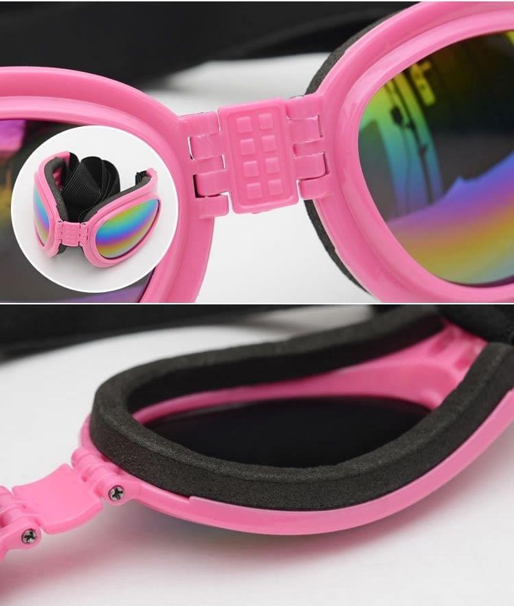 Anti-fog UV400 Dog Foldable Polarized Sunglasses for Dogs with 6Kg Weight or Heavier(Pink)