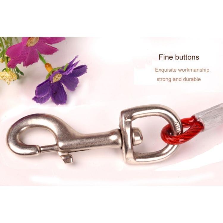 Double-end Steel Wire Rope Pet Dogs 2 in 1 Traction Rope Pet Walking Leads With Handle, Length: 10m,Random Color Delivery