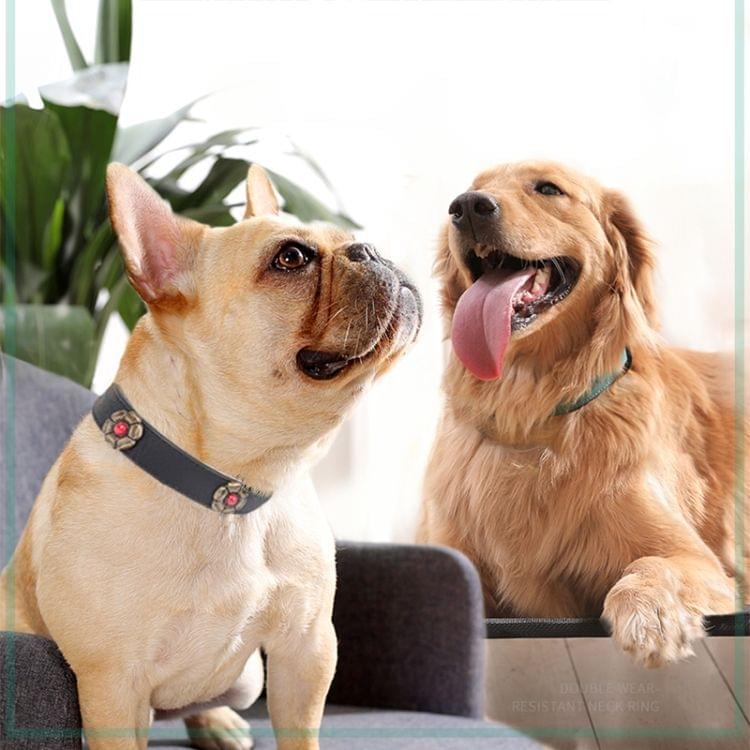 Rhinestone Crystal Leather Dog Collar for Medium Large Dog Pet Products, Size: 3.0 * 60cm(Black)