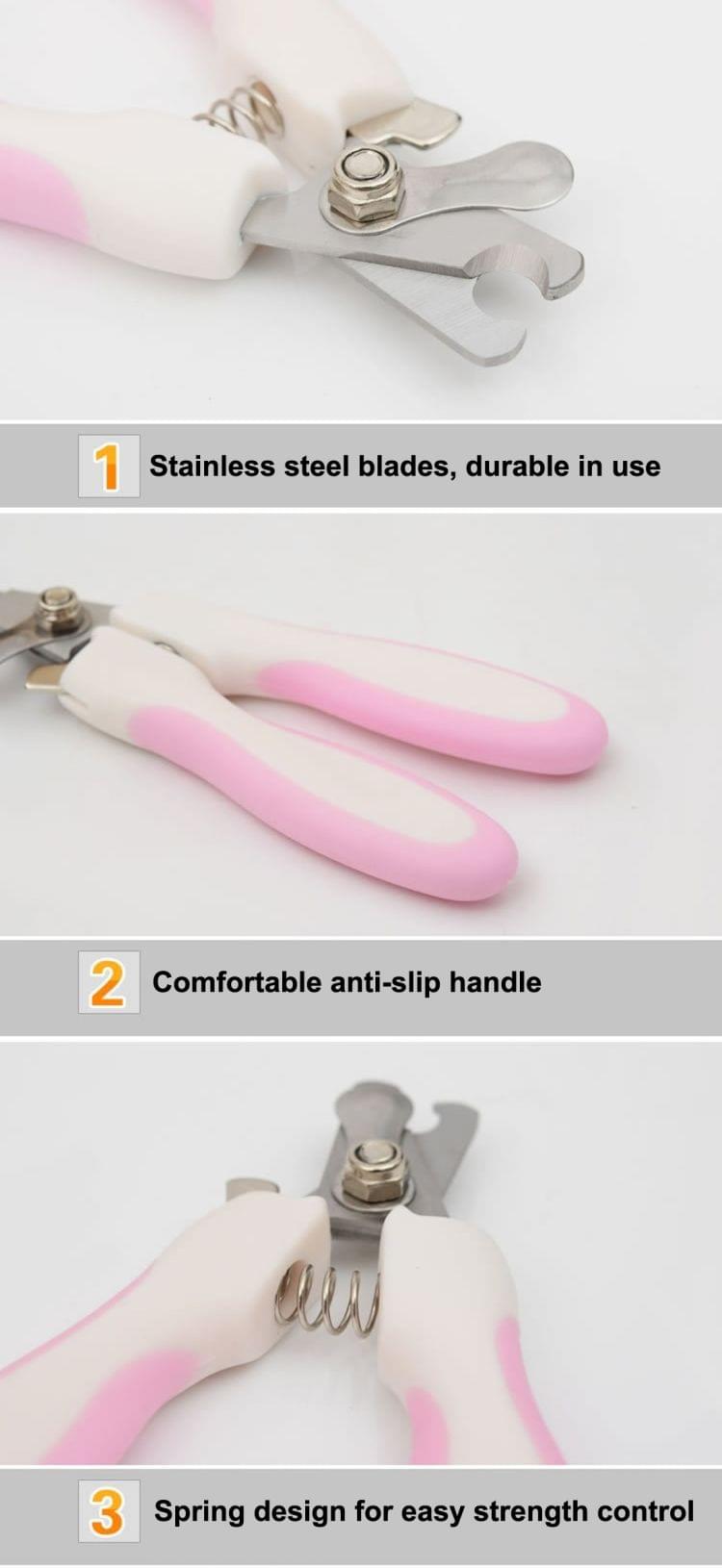 Pet Nail Clippers and Polisher Set, Size: Small (Pink)