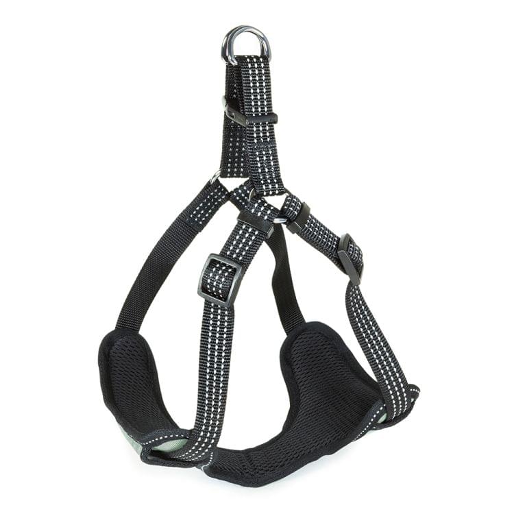 Tuffhound 1619 Adjustable Dog Harness Lead Leash Collar Belt,Size:M, 2x(50-73)cm(Grey)