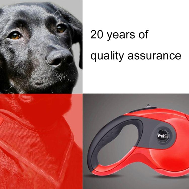 Pet Dogs High Quality Automatic Telescopic Rope ABS Rubber Non-slip Safety Chain Rope, Rope Length: 5m (Red)