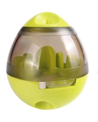 Interactive Cat Toy IQ Treat Ball Smarter Pet Toys Fun Tumbler Leaking Food Balls(Green)