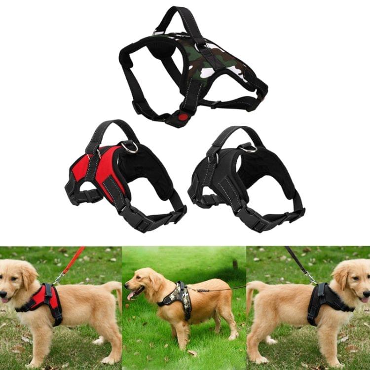 Adjustable Harness For Small Medium Large Dogs Pet Walking Hand Strap, Size:XL(Leopard)