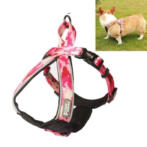 Tuffhound 1628 Adjustable Dog Chest Strap Collar Belt,Size:M, 2x46x(54-66)cm(Red)
