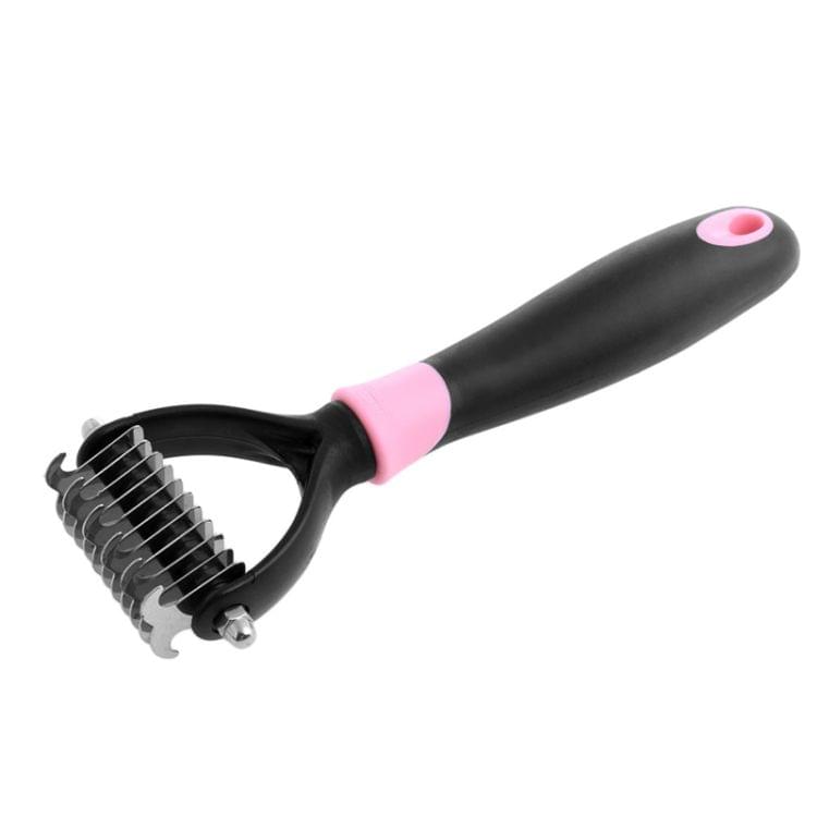 Fur Hair Grooming Hair Shedding Tool Brush for Dog Pet Cat(Pink)