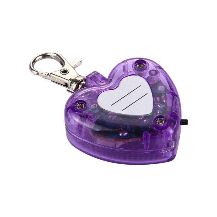 Fashion Heart-Shaped Pet Dog Cat Safety LED Flash Pendant Necklace (Purple)