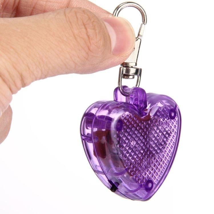 Fashion Heart-Shaped Pet Dog Cat Safety LED Flash Pendant Necklace (Purple)