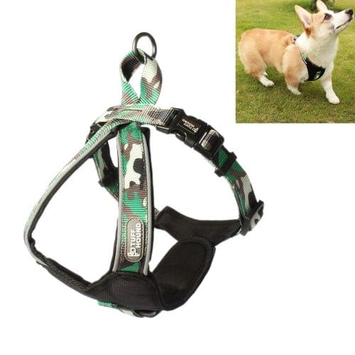 Tuffhound 1628 Adjustable Dog Chest Strap Collar Belt,Size:M, 2x46x(54-66)cm(Green)