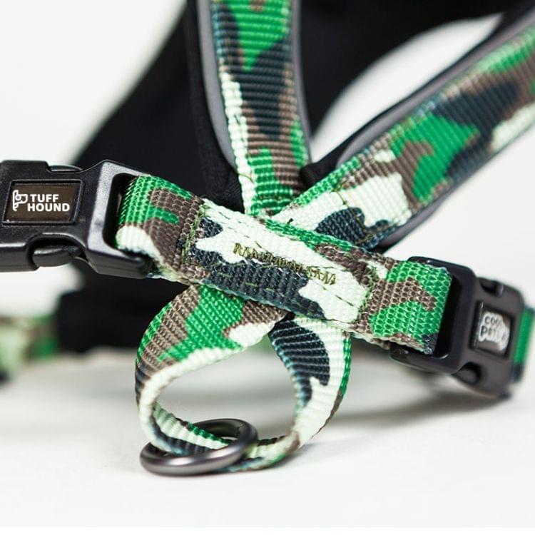 Tuffhound 1628 Adjustable Dog Chest Strap Collar Belt,Size:M, 2x46x(54-66)cm(Green)