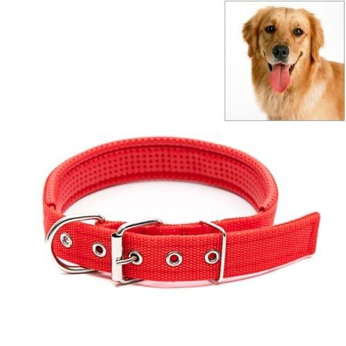Foam Cotton  Polyester Pet Collars Pet Neck Strap Dog Neckband Cats Dogs Collars, 3cm x 47cm (Red)