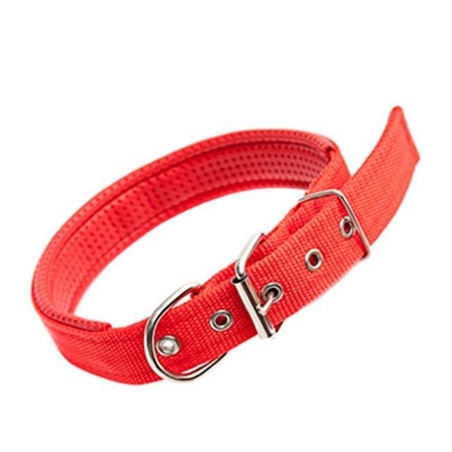 Foam Cotton  Polyester Pet Collars Pet Neck Strap Dog Neckband Cats Dogs Collars, 3cm x 47cm (Red)