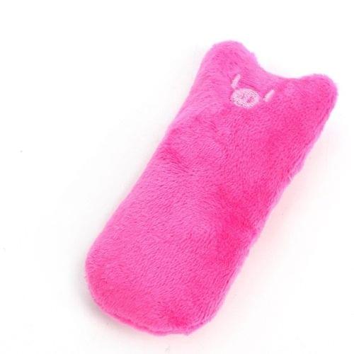 2 PCS Teeth Grinding Catnip Toys Funny Interactive Plush Cat Toy Pet Kitten Chewing Toy  Claws Thumb Bite Cat mint for Cats(Rose Red)