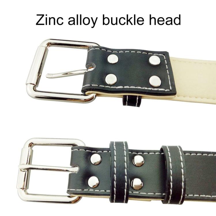 Leather Pet Dog Collar Pet Products Big Dog Collar, Size: L, 2.5 * 51cm(Black)