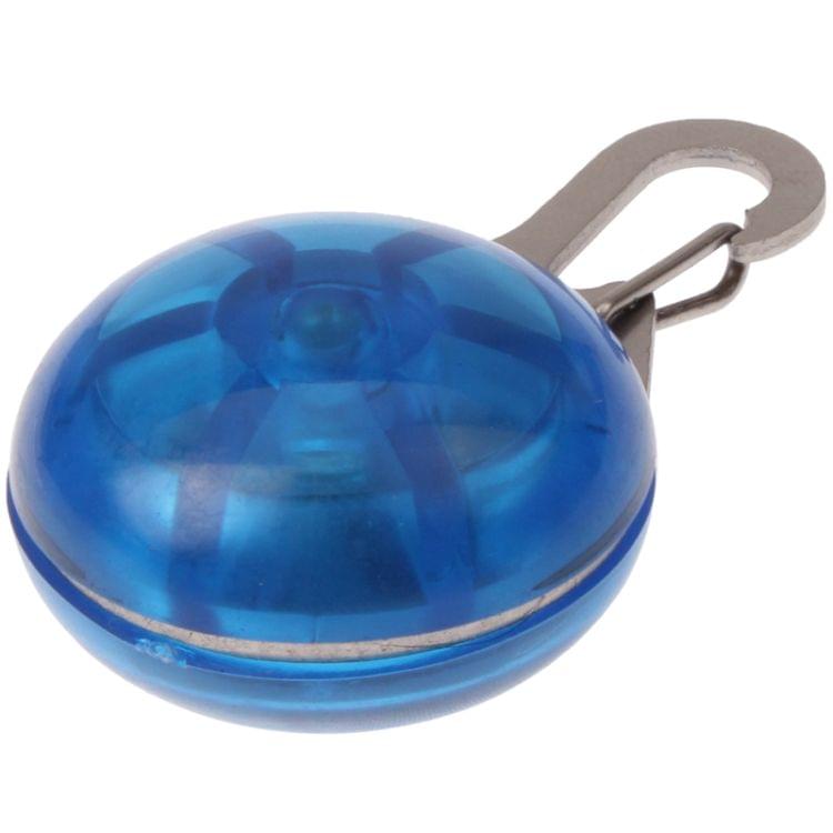 Round Shape Pet Safety Flash Pendant with Blue Color Light(Blue)