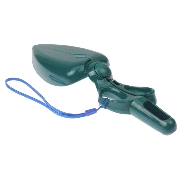 Practical Plastic Scissor Shaped Feces Picker Excrement Clip (Deep Green)