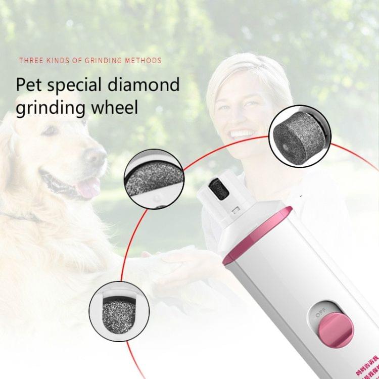 Pet Electric Manicure Device Dog Nail Polisher, Specification: Battery(Pink)