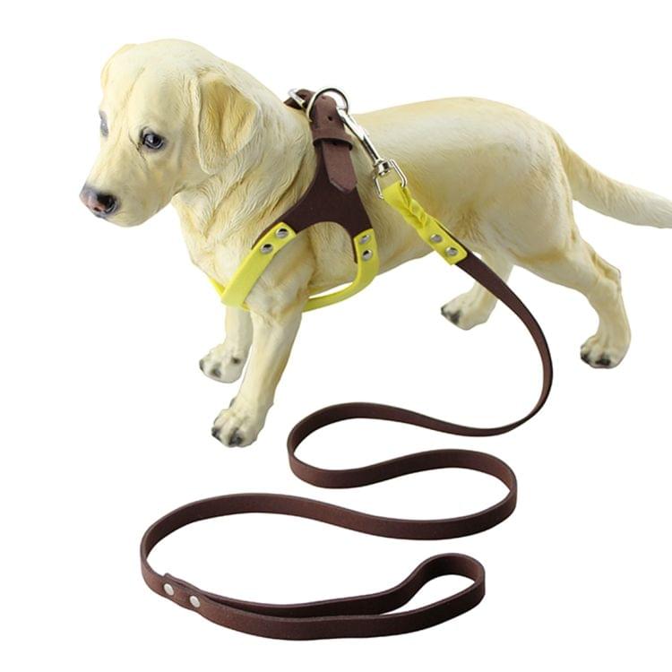 Microfiber Glasses Style Breathable Dog Chest  Strap, Size: M (Yellow)