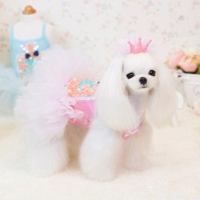 Spring & Summer Abby Perfume Queen Dress, Pink Princess Lace Skirt for Pets, Size: XS, 20*22*30 cm(Pink)