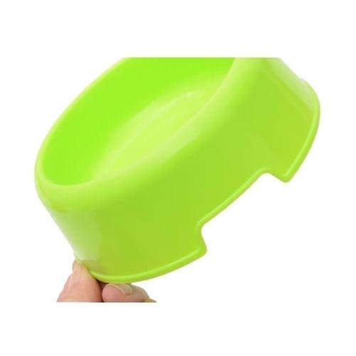 Dog Cat Light Candy Color Plastic Material Single Pets Bowls(Green)