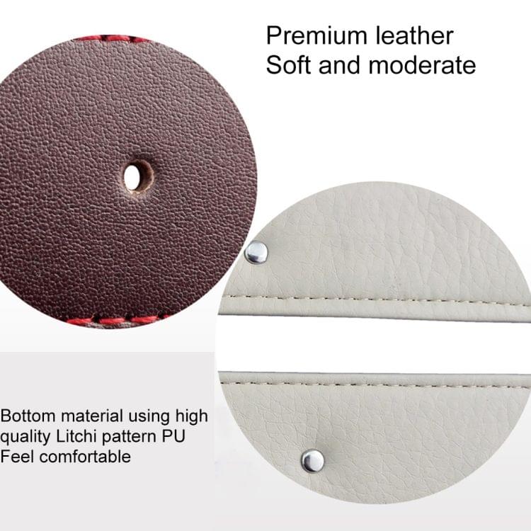 Leather Red Silk Suture with Alloy Skull Designs Pet Dog Collar Pet Products Big Dog Collar, Size: XXL, 3.5 * 70cm(Coffee)