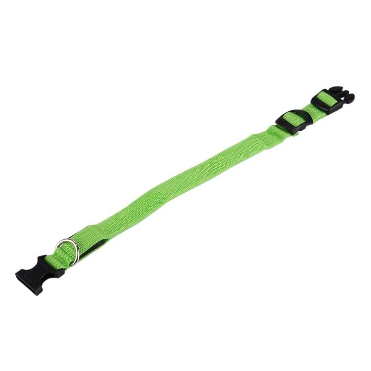 Adjustable 3-Mode LED Flashing Dog Collar, Size: XL(Green)