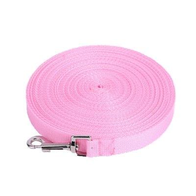Outdoor Safety Training Dog Chain Pet Collar Dog Leash, Size:1.5mx2.5cm(Pink)