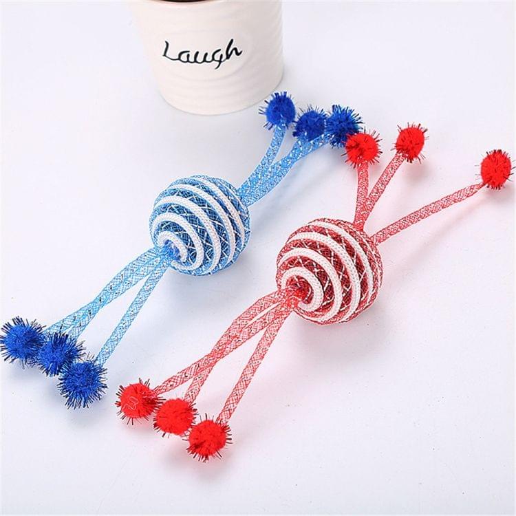 3 PCS Cat Grinding Toy Ball Rotating Cat Interactive Toy(Red)