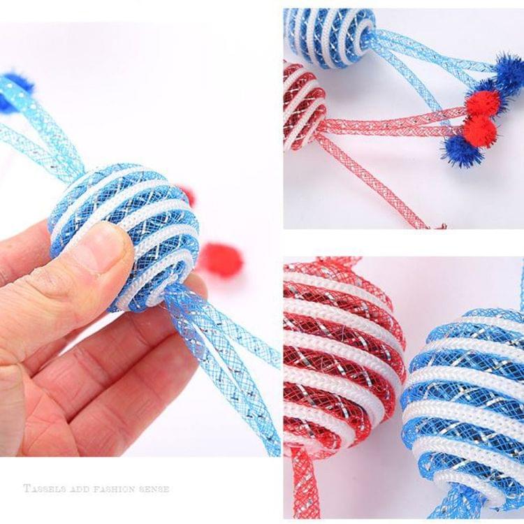 3 PCS Cat Grinding Toy Ball Rotating Cat Interactive Toy(Red)