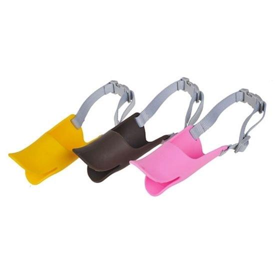 Cute Duck Mouth Shape Silicone Muzzle for Pet Dog, Size: M (Pink)