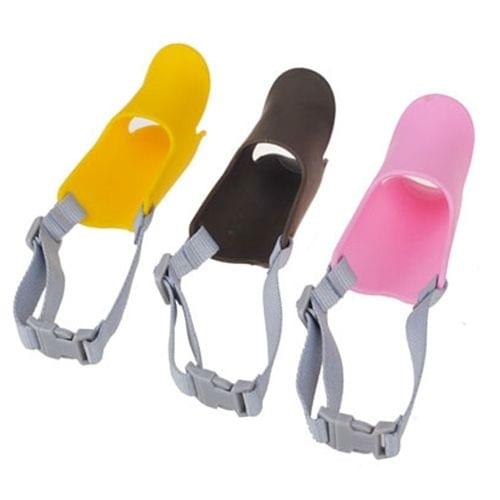 Cute Duck Mouth Shape Silicone Muzzle for Pet Dog, Size: M (Pink)