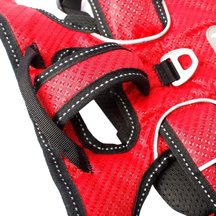 Tuffhound 1617S Adjustable Dog Harness Lead Leash Collar Belt,Size:XL, (62-76)+(58-88)cm (Red)