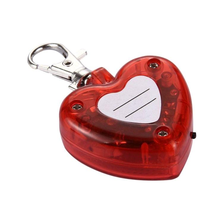 Fashion Heart-Shaped Pet Dog Cat Safety LED Flash Pendant Necklace (Red)