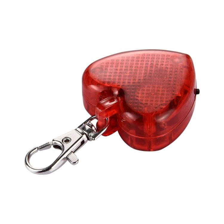 Fashion Heart-Shaped Pet Dog Cat Safety LED Flash Pendant Necklace (Red)