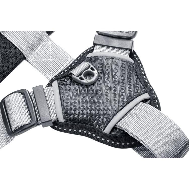 Tuffhound 1617S Adjustable Dog Harness Lead Leash Collar Belt,Size:XL, (62-76)+(58-88)cm (Grey)