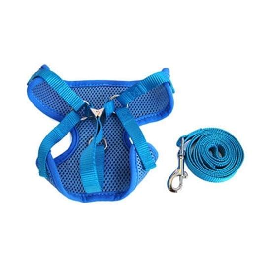 Pet Clothing Monochrome Mesh Harness Leash Dog Chest Suspenders with 120x1.0cm Traction Rope, Small Size, Bust: 26-58cm, Random Color Delivery
