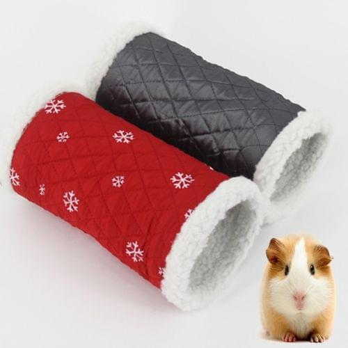 Winter Warm Snowflake Pattern Cotton Nest Single Channel, Hedgehog Spider Hamster Warm Tunnel Toy, Random Color Delivery