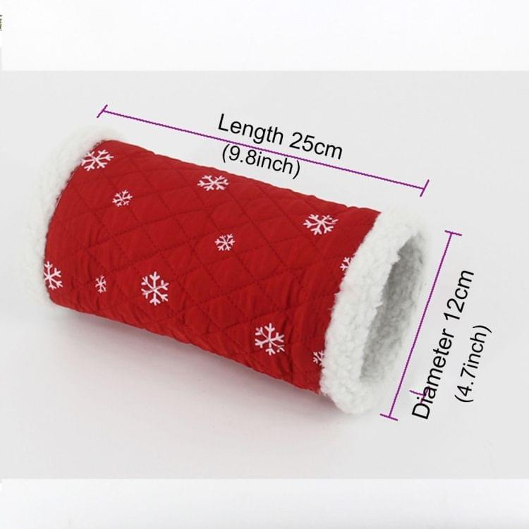 Winter Warm Snowflake Pattern Cotton Nest Single Channel, Hedgehog Spider Hamster Warm Tunnel Toy, Random Color Delivery