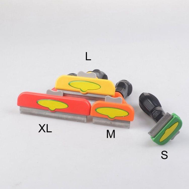 Large Medium and Small Dog Cat General Pet Hair Removal Comb, Size:Short hair(Yellow L)