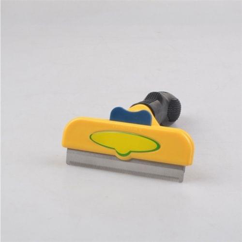 Large Medium and Small Dog Cat General Pet Hair Removal Comb, Size:Short hair(Yellow L)