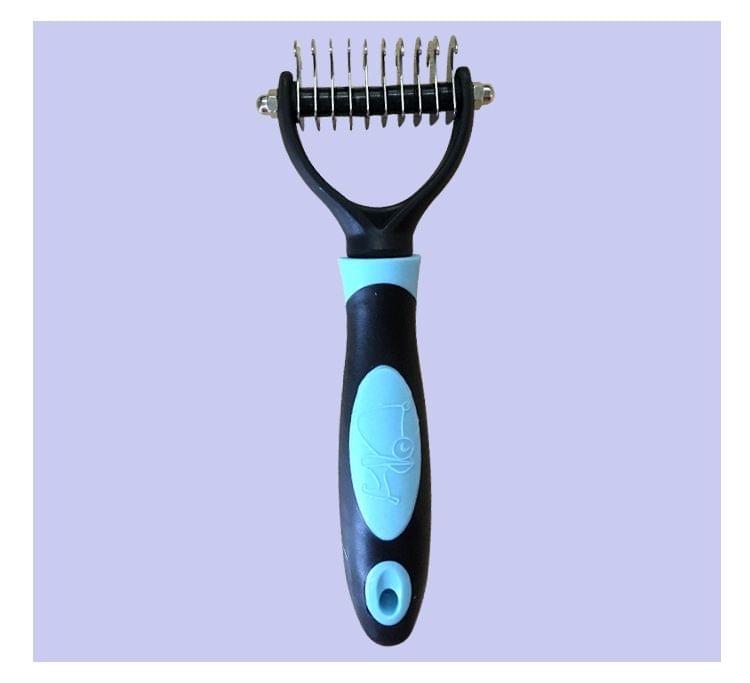 Fur Hair Grooming Hair Shedding Tool Brush for Dog Pet Cat(Blue)