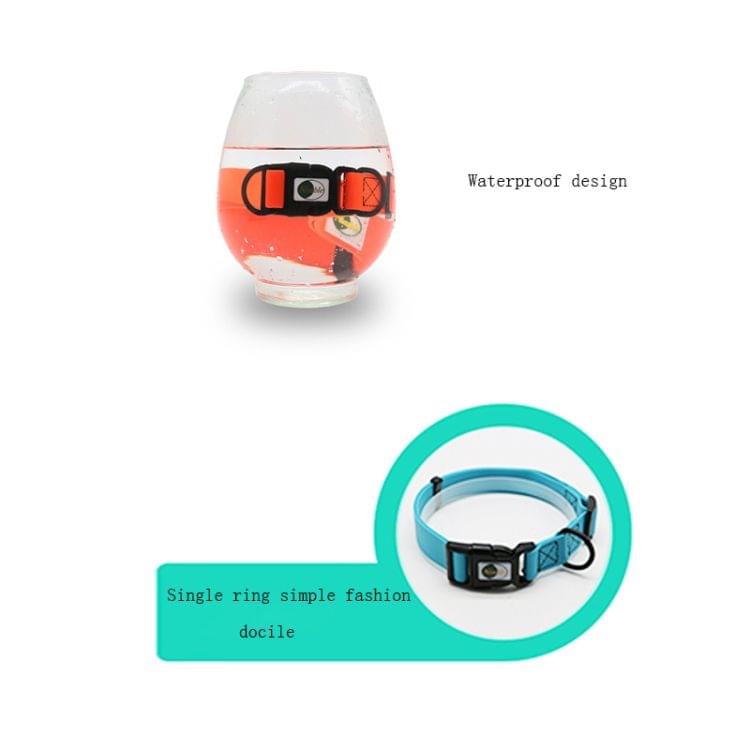 PVC Material Waterproof Adjustable Single Loop Pet Dogs Collar, Suitable for Docile Dogs, Size: XS, Collar Size: 20-32 cm(Blue)