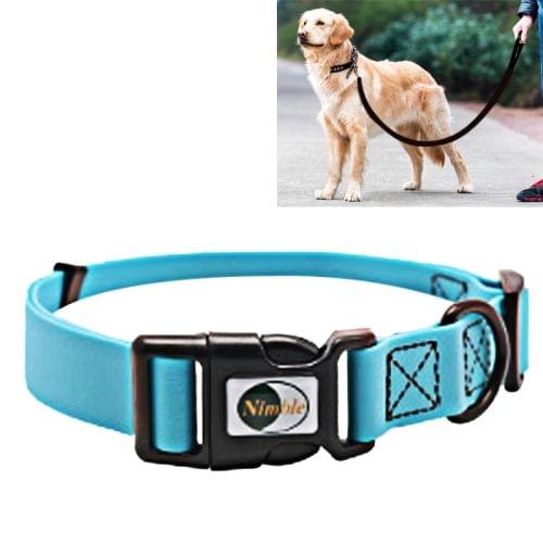PVC Material Waterproof Adjustable Single Loop Pet Dogs Collar, Suitable for Docile Dogs, Size: XS, Collar Size: 20-32 cm(Blue)