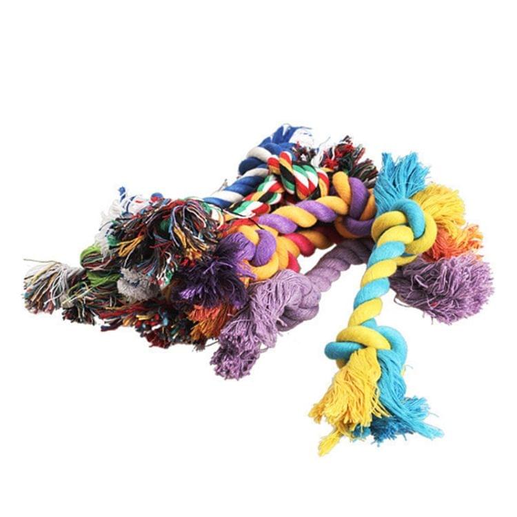 Pets dogs pet supplies Pet Dog Puppy Cotton Chew Knot Toy Durable Braided Bone Rope Funny Tool, Random Color Delivery(40cm)