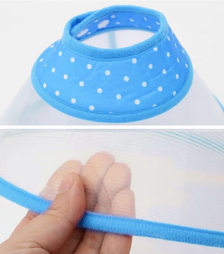 Elizabeth Pet Collar Headgear Ruff Funnel Cover Anti Bite Lick Safety Practical Neck Protective, Size: L, Suitable for Neck 26-30cm(Blue)